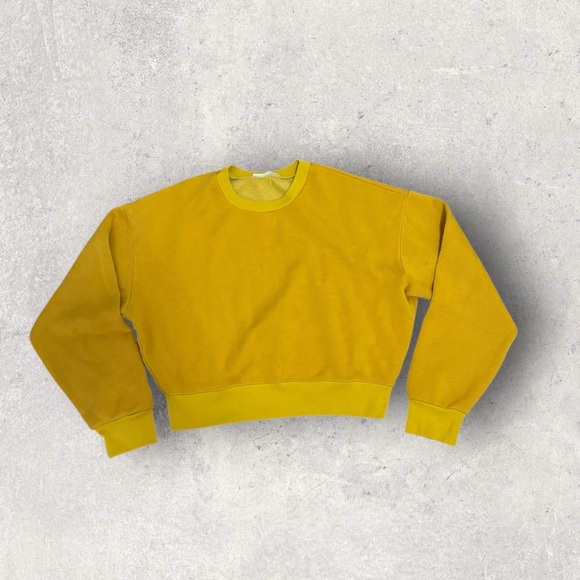 Reformation modal blend cropped crewneck sweater - Picture 1 of 6